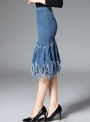 women-s-high-waist-fringe-tassel-mermaid-denim-skirt