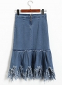 women-s-high-waist-fringe-tassel-mermaid-denim-skirt