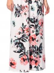 Floral Printed Short Sleeve Maxi Dress