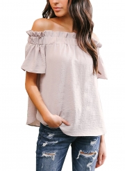 Slash Neck Off the Shoulder Blouse