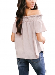 Slash Neck Off the Shoulder Blouse