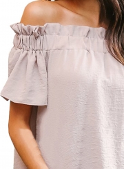 Slash Neck Off the Shoulder Blouse