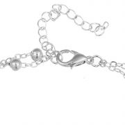 Fashion Pearls Double Layers 8 Words Alloy Anklets