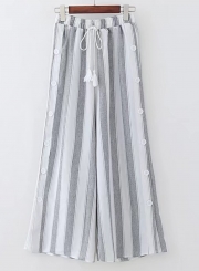 Summer Casual  Striped Loose Wide Leg Pants