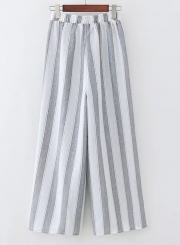 Summer Casual  Striped Loose Wide Leg Pants
