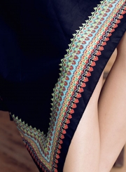 Fashion Sleeveless Spaghetti Strap Backless V Neck Maxi Dress