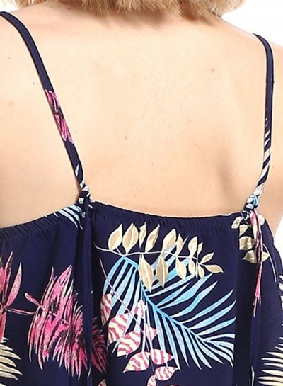 Fashion Loose Floral Printed Spaghetti Strap Sleeveless V Neck Women Tank stylesimo.com