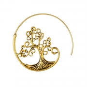 Fashion Vintage Alloy Circle Round Life Tree Pattern Earrings