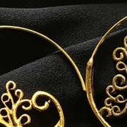 Fashion Vintage Alloy Circle Round Life Tree Pattern Earrings