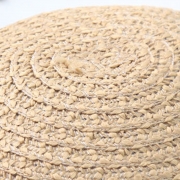 Flower Straw Floppy Foldable Rolled Up Beach Sunscreen Hat