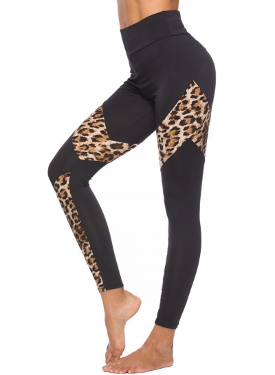 Sexy Slim Spicing Leopard Pattern High Waist Yoga Leggings