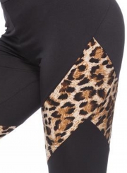 Sexy Slim Spicing Leopard Pattern High Waist Yoga Leggings