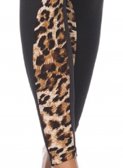 Sexy Slim Spicing Leopard Pattern High Waist Yoga Leggings