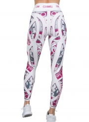 Fashion Sexy Machine Pattern Printed Sports Leggings With Letters