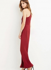 Fashion Sexy Solid Off The Shoulder Wide Leg Jumpsuits With Zip