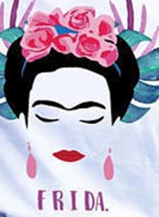 Summer Japanese Women Face Printed Short Sleeve Round Neck Women Tee Shirt