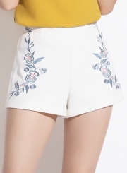 Summer Fashion Slim Floral High Waist Micro Bell-Bottom Shorts