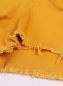 women-s-casual-slim-yellow-lace-up-straight-burrs-shorts-with-pockets