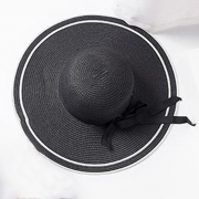 Big Brim Hat Floppy Foldable Straw Hat Summer Beach Hat with bowknot