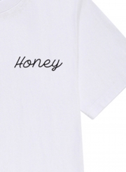 Summer Casual Loose Printed Short Sleeve Round Neck Tee With Letters