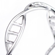 Fashion Concise Double Helix Geometry Rotating Open Ring