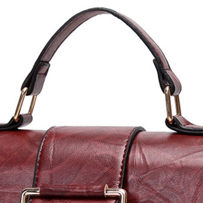 Vintage Leather Handbag Cross Body Shoulder Bag With Rivet stylesimo.com