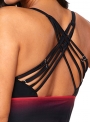 summer-slim-round-neck-strappy-hollow-out-back-tankini-shorts-swimsuit