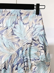 2 Piece Lace Off The Shoulder Round Neck Top Floral Irregular Skirt