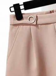 Summer Fashion 2 Piece Off The Shoulder Solid Top Wide Leg Zip Shorts