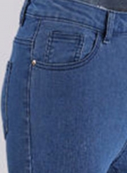 Casual Sexy Slim Zipper Fly Pencil Jeans With Pockets