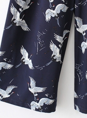 Summer Fashion Printed Sleeveless Round Neck Waist Tie Wide Leg Jumpsuit