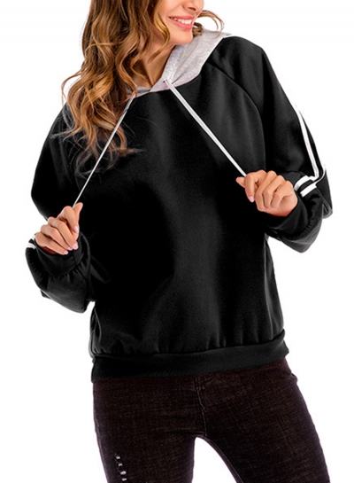 Hooded Long Sleeve Loose Plus Size Pullover Hoodie STYLESIMO.com