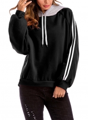 Hooded Long Sleeve Loose Plus Size Pullover Hoodie