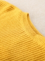 yellow-women-s-flare-sleeve-round-neck-loose-short-pullover-sweater