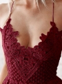 burgundy-spaghetti-strap-hollow-out-lace-dress