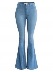 Classic High Waist Slim Fit Boot Cut Denim Flare Jeans