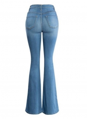 Classic High Waist Slim Fit Boot Cut Denim Flare Jeans