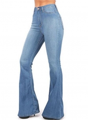 Classic High Waist Slim Fit Boot Cut Denim Flare Jeans