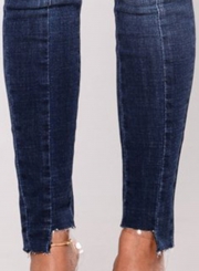 Casual Emnroidered Irregular High Waist Slim Fit Skinny Jeans
