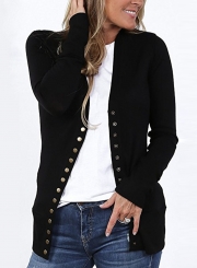 Black Open-front Sweater-blazer