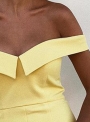 yellow-off-shoulder-high-slit-evening-dress