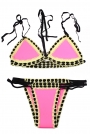 strappy-halter-crochet-trimmed-pink-neoprene-swimsuit